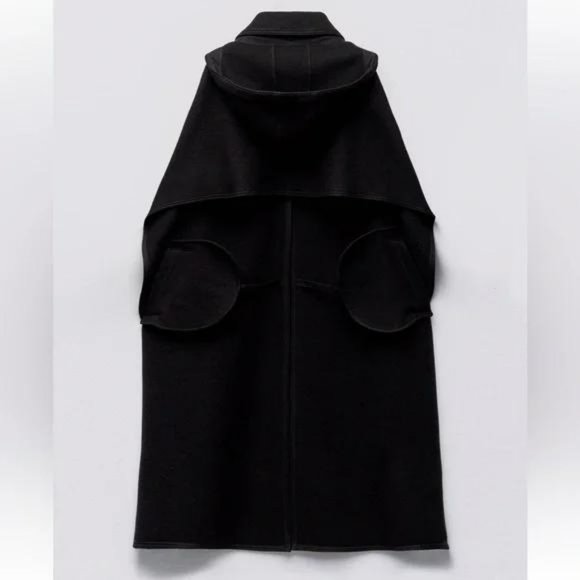 ZARA HOODED WOOL CAPE ZW LIMITED EDITION - Picture 5 of 5